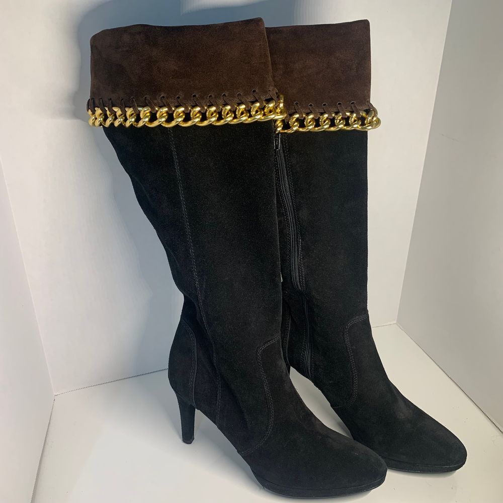 Carisma Made In Italy Black/Brown Suede Heels